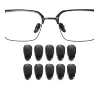 sourcing map Lot de 5 paires de coussinets de nez antidérapants en PVC de 4,3 mm d'épaisseur pour lunettes de soleil en titane pur - Noir