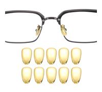 sourcing map Lot de 5 paires de coussinets de nez antidérapants en PVC de 4,5 mm d'épaisseur pour lunettes en titane pur - Doré