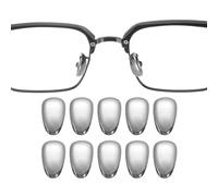 sourcing map Lot de 5 paires de coussinets de nez antidérapants en PVC de 4 mm d'épaisseur, imitation titane pur, pour monture en plastique, gris