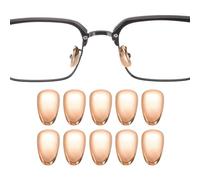 sourcing map Lot de 5 paires de coussinets de nez antidérapants en PVC de 4 mm d'épaisseur pour lunettes imitation titane pur pour monture en plastique, or rose