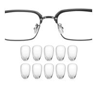 sourcing map Lot de 5 paires de coussinets de nez antidérapants en PVC de 4 mm d'épaisseur pour lunettes en titane pur - Argenté