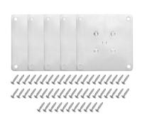 sourcing map Lot de 5 plaques de montage plates pour pieds de meubles, 100 mm, base de support de fixation avec vis pour réparation de chaise, canapé, armoire
