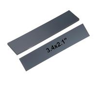sourcing map Lot de 5 plaques nominatives gravées de 5,1 x 25,4 x 0,1 cm en ABS pour plaques nominatives personnalisées pour bureau, mur, bureau, fournitures de bricolage, gris