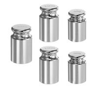sourcing map Lot de 5 poids d'étalonnage 50 g 100 g 200 g M1 précision en acier chromé pour balance numérique