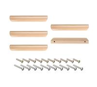 sourcing map Lot de 5 poignées en bois brut pour tiroir de cuisine, tiroir, armoire, placard 192 mm