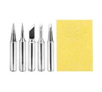 sourcing map Lot de 5 pointes de soudure chauffées à l'intérieur avec éponge de nettoyage pour station de soudure électrique (I+B+K+3C+2.4D)