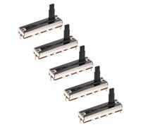 sourcing map Lot de 5 potentiomètres linéaires à glissière linéaire 3 broches B100K 35 mm (L) 20 mm Voyage 4 x 15 mm Poignée Fader Variable Potentiomètre électronique pour réglage de la gradation