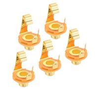 sourcing map Lot de 5 prises d'entrée jack stéréo 6,35 mm pour guitare, basse, haut-parleur, pédale