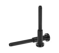 sourcing map Lot de 5 rails de câble invisibles de 0,3 cm, récepteur invisible en acier inoxydable 316 et tendeur de sertissage pour garde-corps de terrasse, escaliers, poteau en bois et métal, noir