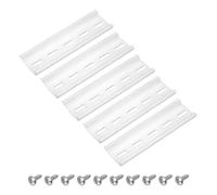 sourcing map Lot de 5 rails DIN 10,2 x 3,6 x 0,8 cm - Guide de montage en fer plaqué zinc avec vis à six pans creux en acier inoxydable pour installation d'équipement