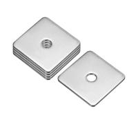 sourcing map Lot de 5 rondelles carrées M5 x 30 x 30 x 2 mm en acier inoxydable 304 pour fixation de matériel