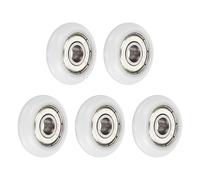 sourcing map Lot de 5 roulements à billes 626ZZ en nylon - Roulettes rondes - 6 x 25 x 7 mm - Roulements en acier chromé (GCr15) - Blanc