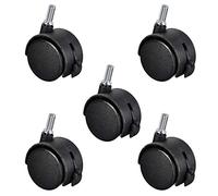 Sourcing map Lot de 5 roulettes pivotantes en nylon avec frein 8 x 20 mm