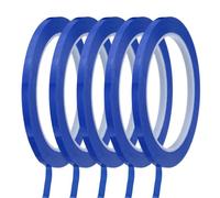 sourcing map Lot de 5 rubans adhésifs pour tableau blanc de 5 mm - 66 m - Pour tableau blanc effaçable à sec - Scrapbooking - Loisirs créatifs - Bleu