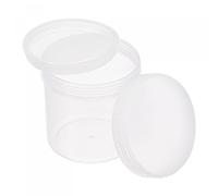 sourcing map Lot de 5 seaux de peinture vides en plastique de 300 ml avec couvercle hermétique transparent