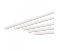 sourcing map Lot de 5 tiges rondes en plastique ABS blanc solide 3 mm x 250 mm pour modélisme, modélisme architectural, table de sable