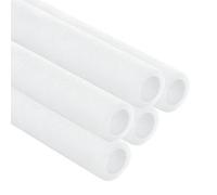 sourcing map Lot de 5 tubes isolants en mousse de 2,4 cm et 1 m, couvercles creux pour extérieur et hiver, protection contre le gel, tuyau d'eau chaude et froide, blanc diamètre extérieur de 3,2 cm
