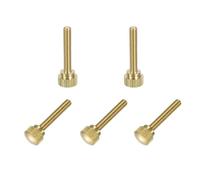 sourcing map Lot de 5 vis moletées en laiton massif M4 x 25 mm pour appareils électroniques et mécaniques