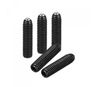 sourcing map Lot de 5 vis sans tête à tête hexagonale M4 x 16 mm en acier à haute teneur en carbone