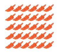sourcing map Lot de 50 accessoires de nez de Noël en plastique orange en forme de petite carotte pour Père Noël, bonhomme de neige, kit de construction à faire soi-même, loisirs créatifs, Noël, n° 2