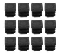 sourcing map Lot de 50 bouchons carrés en plastique noir de 13 mm pour meubles, tuyaux, tables, chaises