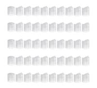 sourcing map Lot de 50 bouchons en plastique PP, 20/410 capuchons de rechange durables pour bouteilles compressibles, bouteilles rechargeables, en plastique, vides, shampooing, transparent