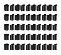 sourcing map Lot de 50 bouchons en plastique PP, 20/410 capuchons de rechange durables pour bouteilles compressibles, bouteilles rechargeables, vide, shampooing, noir