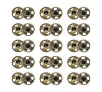 sourcing map Lot de 50 boutons pression invisibles en laiton à coudre de 10 mm pour tissu, vêtements, loisirs créatifs (bronze)