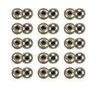 sourcing map Lot de 50 boutons pression invisibles en laiton à coudre de 7,5 mm pour tissu, vêtements, loisirs créatifs (bronze)