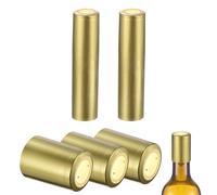 sourcing map Lot de 50 capsules thermorétractables en PVC pour la fabrication de vin et la cuisine - Doré/doré - 3,3 x 4,8 cm