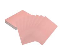 sourcing map Lot de 50 cartes de visite vierges en métal - 8,6 x 5,3 x 0,0 cm - En aluminium - Gravure au laser - Pour la maison, le bureau - Plaque cadeau - Invitations - Or rose
