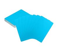 sourcing map Lot de 50 cartes de visite vierges en métal - 8,6 x 5,3 x 0,0 cm - En aluminium - Gravure au laser - Pour maison, bureau, bricolage, plaque cadeau, invitations, bleu
