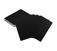 sourcing map Lot de 50 cartes de visite vierges en métal - 8,6 x 5,3 x 0,0 cm - En aluminium - Gravure au laser - Pour maison, bureau, bricolage, plaque cadeau, invitations, noir