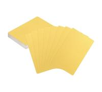 sourcing map Lot de 50 cartes de visite vierges en métal - 8,6 x 5,3 x 0,0 cm - En aluminium - Gravure au laser - Pour la maison, le bureau - Plaque cadeau - Invitations - Or clair