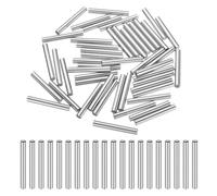 sourcing map Lot de 50 chevilles cylindriques en acier de 4 mm x 30 mm pour support d'étagère, éléments de fixation en métal, tolérance de +/-0,02 mm, ton argenté