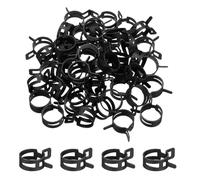 sourcing map Lot de 50 colliers de serrage pour tuyau de carburant, bande à ressort, 1,27 cm, 23 mm, en silicone, pour tuyau d'air, tuyau d'eau, basse pression, assortiment noir
