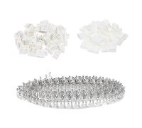 sourcing map Lot de 50 connecteurs de pas de 2,54 mm mâle femelle à 4 broches connecteur à angle droit boîtier adaptateur de câble et kits de sertissage DIP