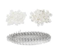 sourcing map Lot de 50 connecteurs de pas de 2,54 mm mâles et femelles à 2 broches à angle droit pour boîtier adaptateur de câble et kits de sertissage DIP