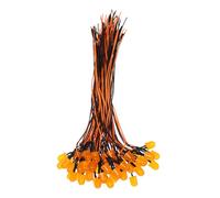 sourcing map Lot de 50 diodes LED de 10 mm, lumière orange DC 12 V pré-câblée, petite lumière LED émettrice haute luminosité