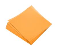 sourcing map Lot de 50 feuilles de papier origami double face pour projets d'artisanat, débutants, décoration de cadeaux, orange fluo 20 x 20 cm