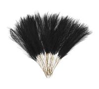 sourcing map Lot de 50 herbes de la pampa artificielles séchées avec tige pour remplissage de vase de sol, décoration de mariage, décoration d'intérieur, 52 cm, noir