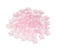 sourcing map Lot de 50 mini breloques en résine à dos plat en forme d'étoile à paillettes pour loisirs créatifs, pinces à cheveux, cadres photo, étuis de téléphone, décoration de scrapbooking, rose