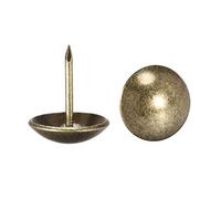 sourcing map Lot de 50 punaises rondes rétro pour meubles, canapés, têtes de lit, 19 mm de diamètre et 23 mm de hauteur