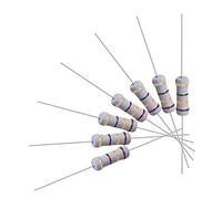 sourcing map Lot de 50 résistances 130 Ohm, 1 W 5 % de tolérance en film d'oxyde métallique, plomb axial, résistant aux flammes pour projets électroniques et expériences de bricolage