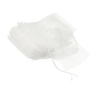 sourcing map Lot de 50 sacs à épices pour la cuisine, 7,6 x 5,1 cm, réutilisables, en mousseline de nylon, pour égoutter les sachets de thé en vrac, les soupes, les herbes, transparents