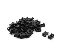 sourcing map Lot de 50 Supports de Fixation pour câble Noir