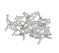 sourcing map Lot de 50 vis à tête ronde plate M1.4-0.3 x 6 mm en acier inoxydable 304 à empreinte Phillips vis à métaux accessoires de fixation pour assemblage de meubles