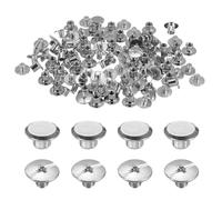 sourcing map Lot de 50 vis Chicago M5 x 5 mm en métal à tête cruciforme pour travaux manuels, ceinture, sac, loisirs créatifs, reliure de livres, ton argenté