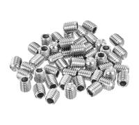 sourcing map Lot de 50 vis sans tête à six pans creux M5 x 6 mm en acier inoxydable 304, pour réparation d'instruments compacts, machines et équipements (argent)