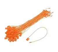 sourcing map Lot de 500 étiquettes en nylon de 17 cm pour étiquettes de prix, étiquettes en plastique, étiquettes pour vêtements, étiquettes avec ficelle orange